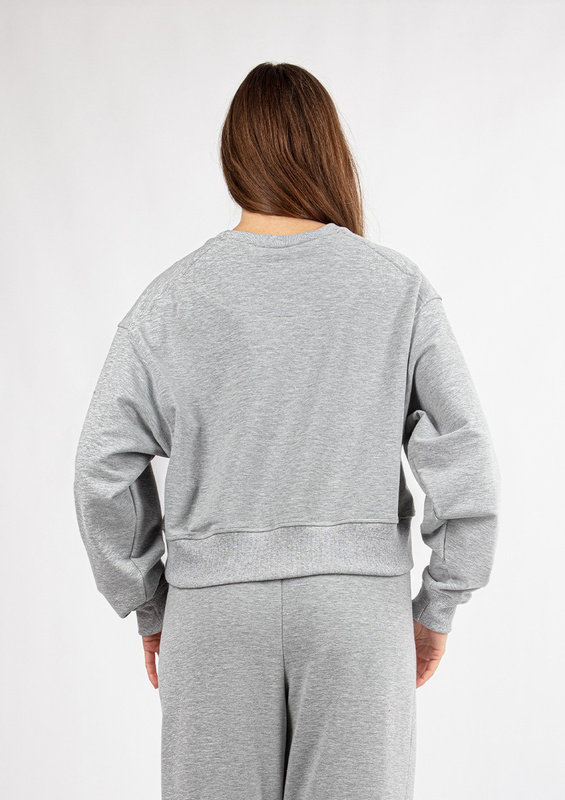 Bawełniana bluza dresowa DK-K-B23 - szary Dkaren