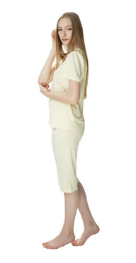 Damska dwuczęściowa piżama Matylda 3639 kremowy - Mewa