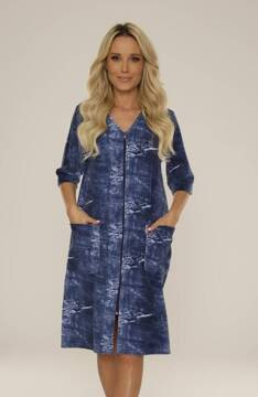 Welurowa podomka na zamek - 431 De Lafense w kolorze marmurkowym