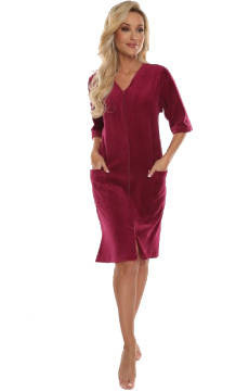 Welurowa podomka na zamek - 431 De Lafense w kolorze jagodowym