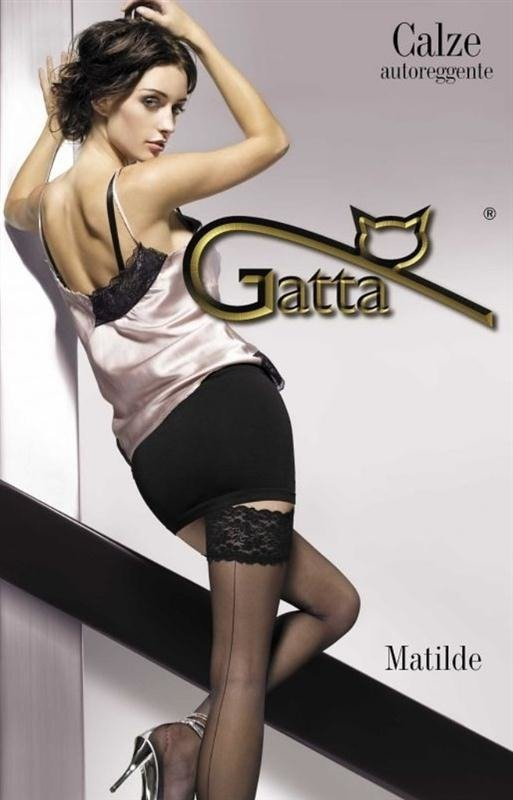 Pończochy samonośne Gatta Matilde ze szwem z tyłu