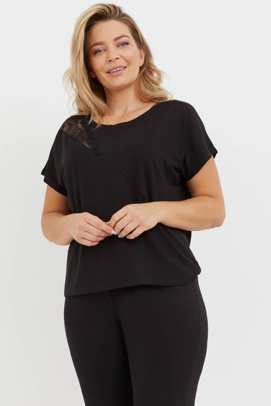 Piżama De Lafense 740 Velar krótki rękaw, spodnie rybaczki