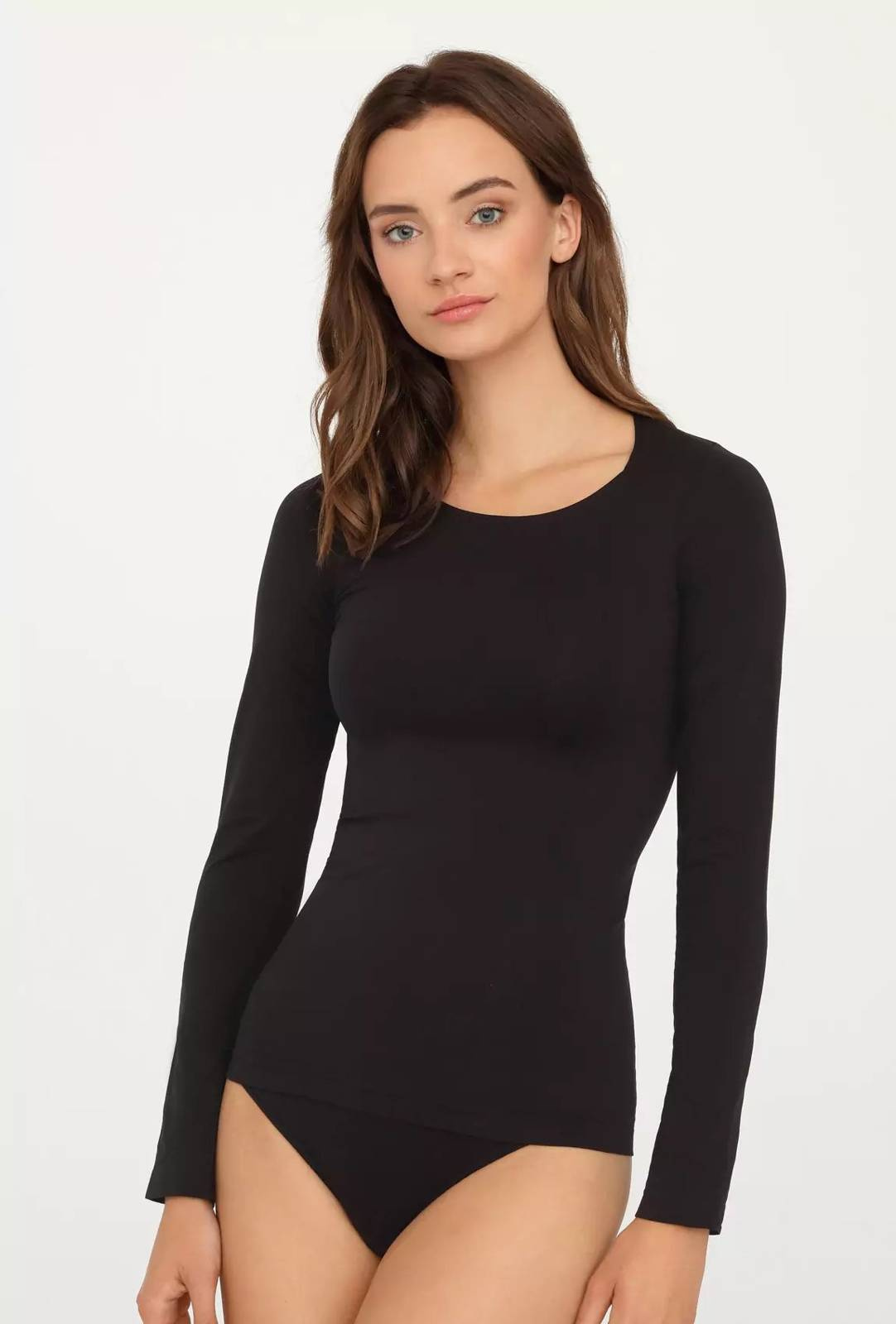 Gatta czarna koszulka z długim rękawem T-Shirt L - bezszwowa