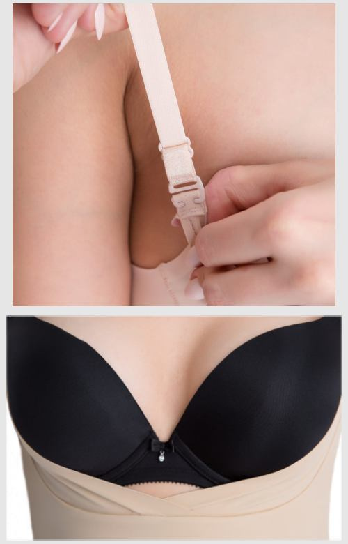 Wyszczuplająca cielista halka Julimex 222 - pod biust, z dodatkowymi ramiączkami.