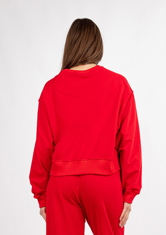 Bawełniana bluza dresowa DK-K-B23 - czerwień Dkaren
