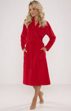 Długi welurowy szlafrok damski De Lafense 389 Lydie