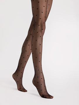 Rajstopy Fiore CUORI - 20 DEN czarny