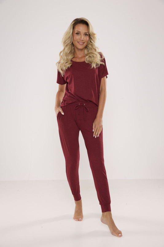 Wiskozowa piżama damska z krótkim rękawem De Lafense 524 Paula