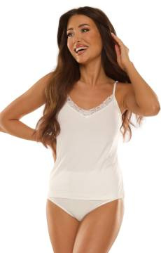 Koszulka na ramiączkach De Lafense 697 Topik FREYA ecru