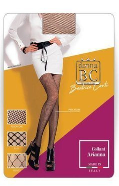Kabaretki czarne, włoskie rajstopy Pescatore Donna BC