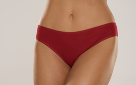 Gładkie klasyczne bawełniane figi De Lafense 004 BORDO