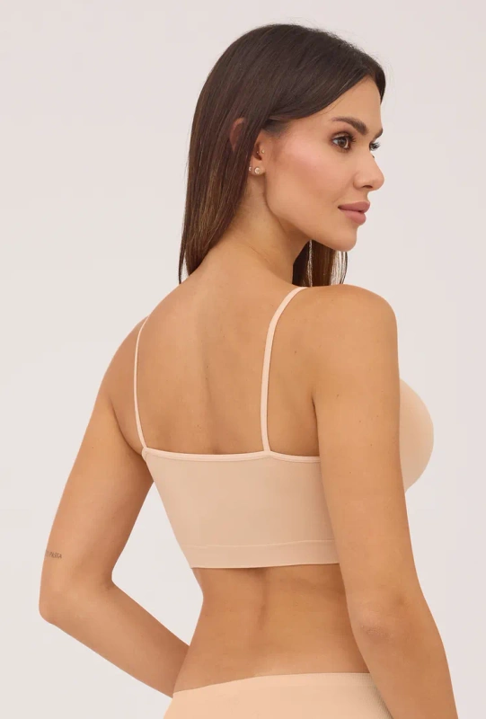 Gatta - krótki Top na wąskich ramiączkach / beżowy