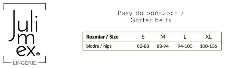 Gładki połyskujący pas do pończoch Julimex ORCHID