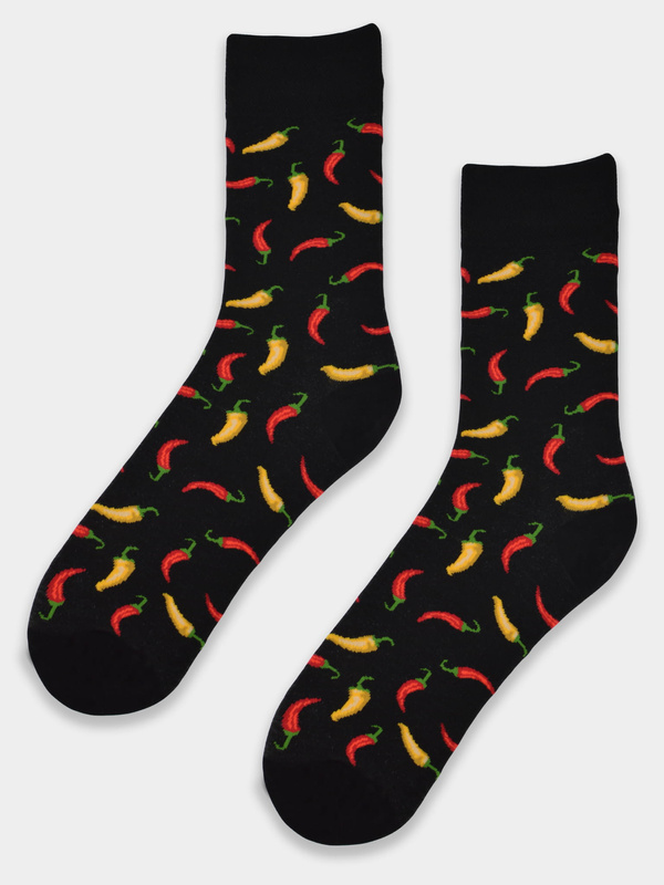 Skarpetki bawełniane wzór w PAPRYCZKI Noviti SB002/U23