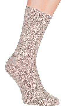 Ekskluzywne skarpetki z wełny jagnięcej Skarpol 53 - beżowe