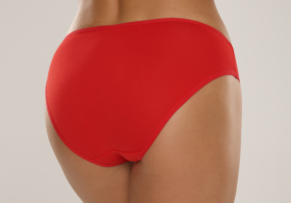 Gładkie klasyczne bawełniane figi De Lafense 004 CZERWIEŃ