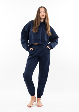 Ciepły komplet dresowy, bawełniany Dk-k-b16 granat Dkaren